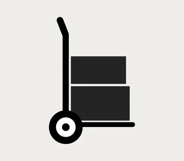 貨物のアイコンの手押し車 — ストックベクタ
