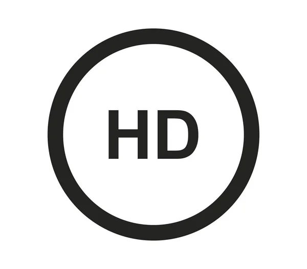 Εικονίδιο hd απεικονίζεται σε λευκό φόντο — Διανυσματικό Αρχείο