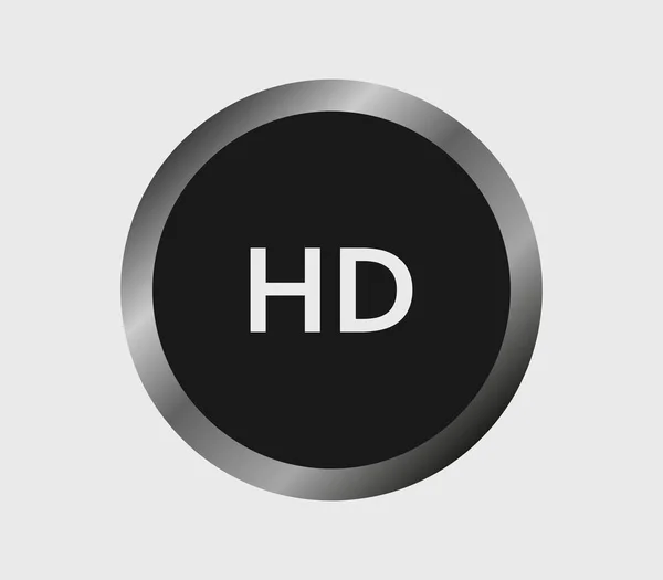 Icône hd illustrée sur un fond blanc — Image vectorielle