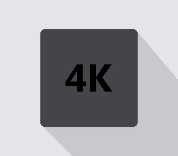 Icona 4k illustrata su sfondo bianco — Vettoriale Stock