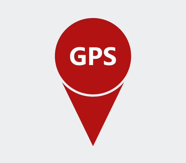 Ícone GPS ilustrado sobre fundo branco — Vetor de Stock