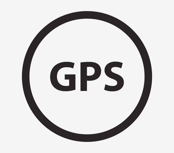 Gps-Symbol auf weißem Hintergrund — Stockvektor