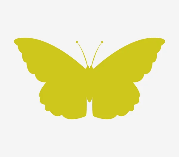 Πεταλούδα εικονίδιο απεικονίζεται σε λευκό φόντο — Διανυσματικό Αρχείο