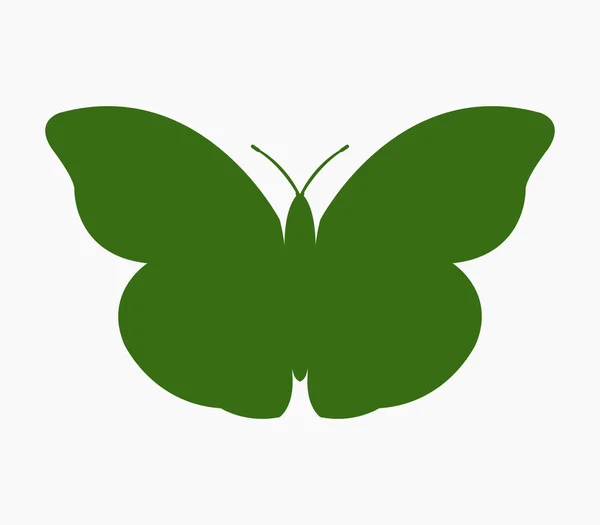 Schmetterling-Symbol auf weißem Hintergrund — Stockvektor