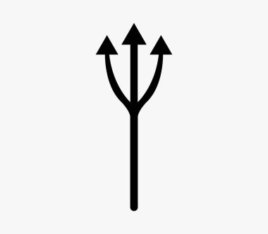 trident simgesi beyaz bir arka plan üzerinde resimli