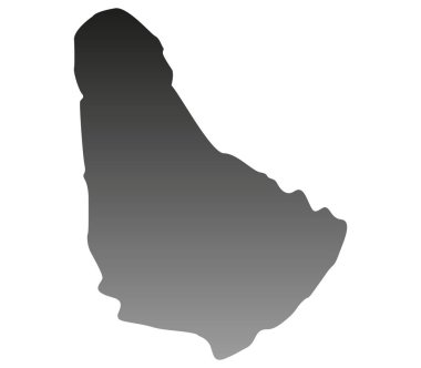 Barbados harita simgesi beyaz bir arka plan üzerinde resimli