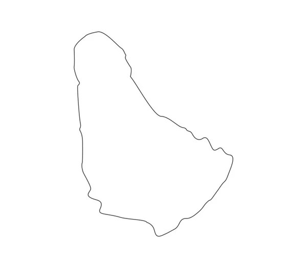 Barbados harita simgesi beyaz bir arka plan üzerinde resimli — Stok Vektör