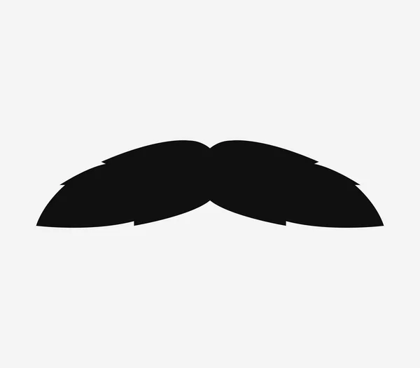 Icône moustache illustrée sur un fond blanc — Image vectorielle
