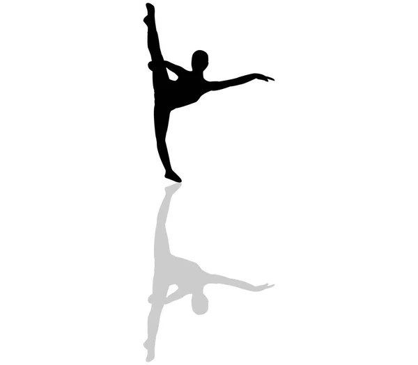 Beyaz bir arka plan üzerinde resimli balerin simgesi — Stok Vektör