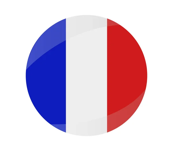 Bandiera di Francia illustrata su sfondo bianco — Vettoriale Stock