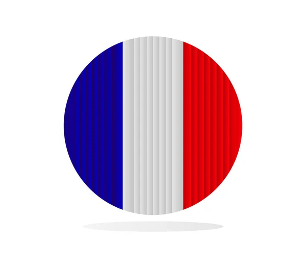 Bandera de Francia ilustrada sobre un fondo blanco — Vector de stock