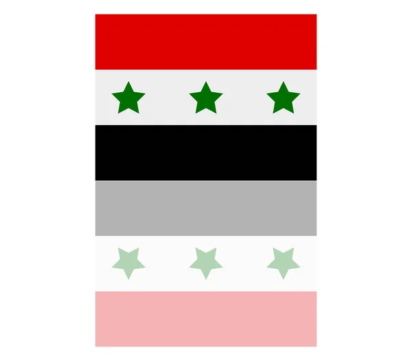 Iraks Flagge auf weißem Hintergrund — Stockvektor