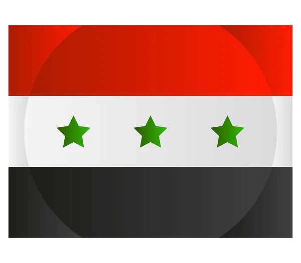Iraks Flagge auf weißem Hintergrund — Stockvektor