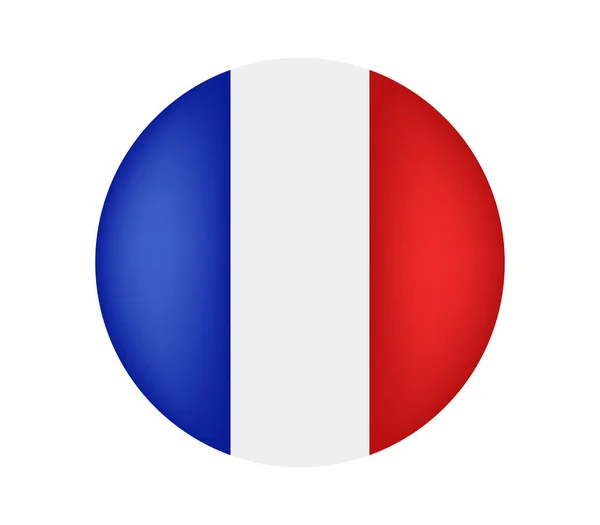 Drapeau de france illustré sur fond blanc — Image vectorielle