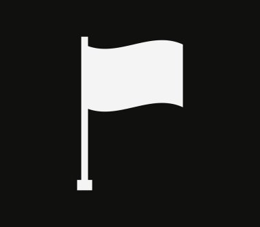 Beyaz bir arka plan üzerinde gösterilen bayrak simgesi