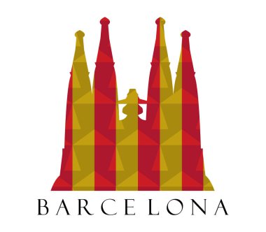 Sagrada familia simgesi beyaz bir arka plan üzerinde resimli