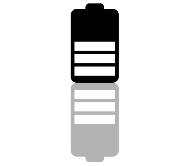 pil simgesinin beyaz bir arka plan resimli