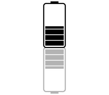 pil simgesinin beyaz bir arka plan resimli