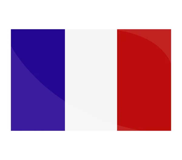 Vlajka Francie ilustrované na bílém pozadí — Stockový vektor