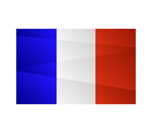 Σημαία της Γαλλίας απεικονίζεται σε λευκό φόντο — Διανυσματικό Αρχείο