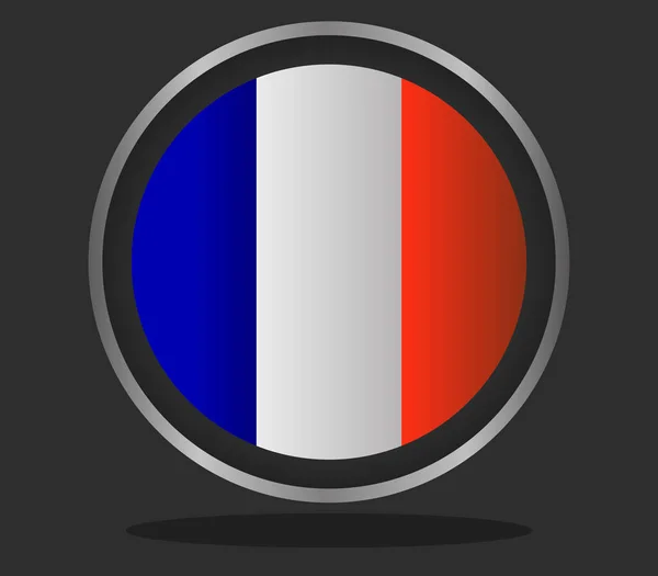 Bandera de Francia ilustrada sobre un fondo blanco — Vector de stock