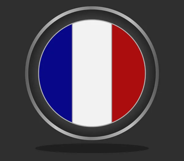 프랑스의 국기는 흰색 바탕에 일러스트 — 스톡 벡터