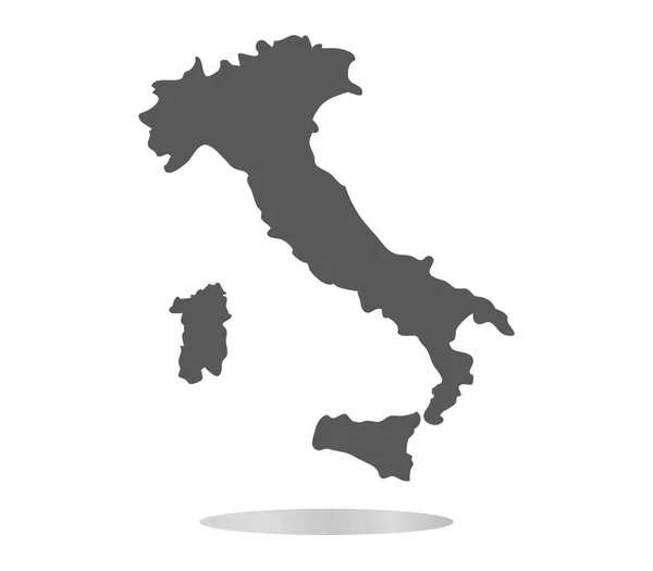 Mapa de Italia ilustrado sobre un fondo blanco — Vector de stock