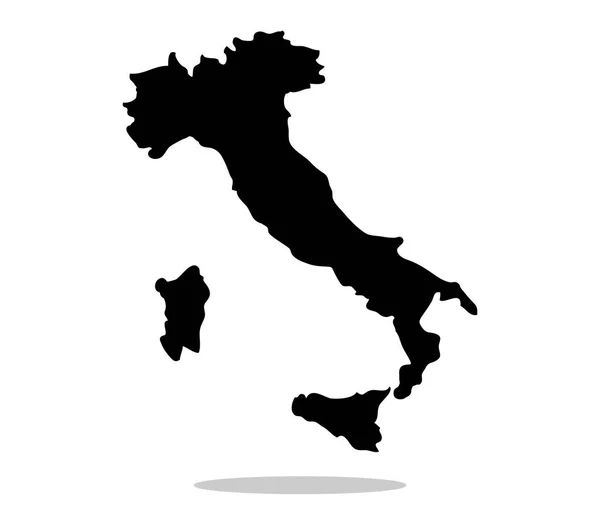 Karta över Italien illustreras på vit bakgrund — Stock vektor