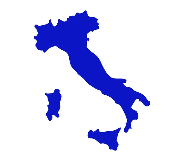 Χάρτης Ιταλίας απεικονίζεται σε λευκό φόντο — Διανυσματικό Αρχείο