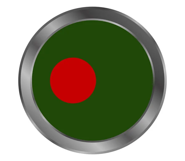 Bandiera del bangladesh illustrata su uno sfondo bianco — Vettoriale Stock