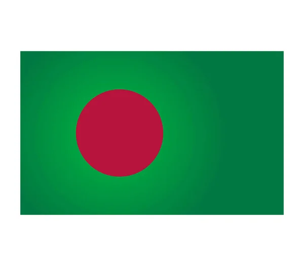 白い背景で示されているバングラデシュの旗 — ストックベクタ