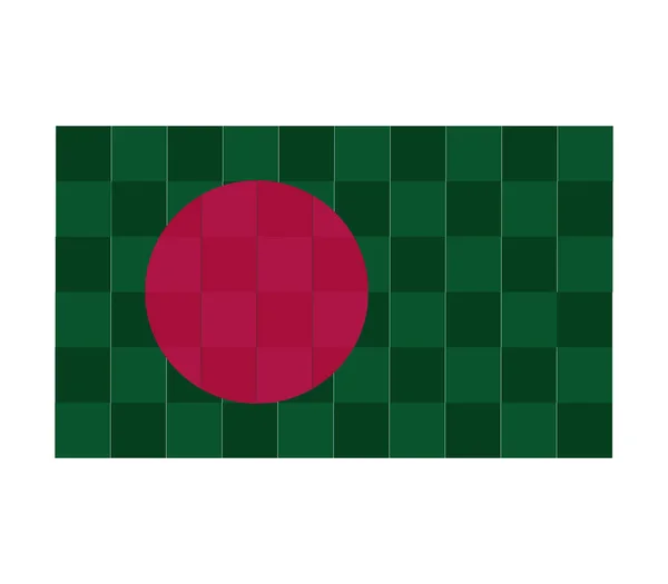 孟加拉国图画在白色背景上的旗子 — 图库矢量图片