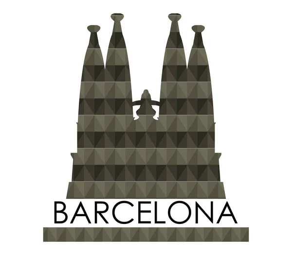 Sagrada familia simgesi beyaz bir arka plan üzerinde resimli — Stok Vektör