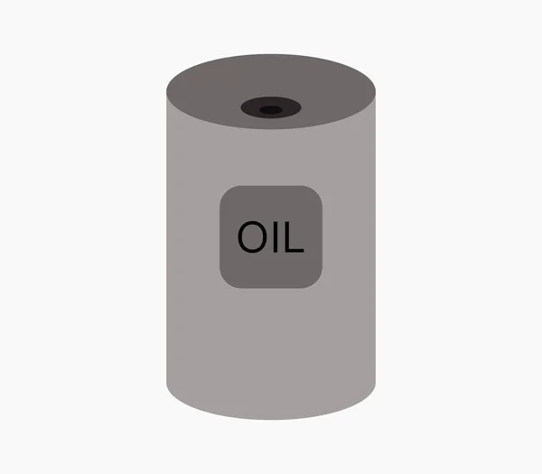 Ícone de barril de óleo ilustrado em um fundo branco —  Vetores de Stock