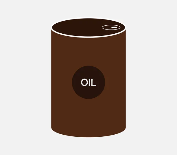 Иконка бочки с нефтью на белом фоне — стоковый вектор