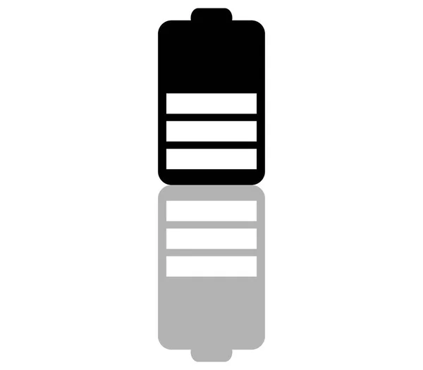 Icono de la batería ilustrado sobre un fondo blanco — Archivo Imágenes Vectoriales