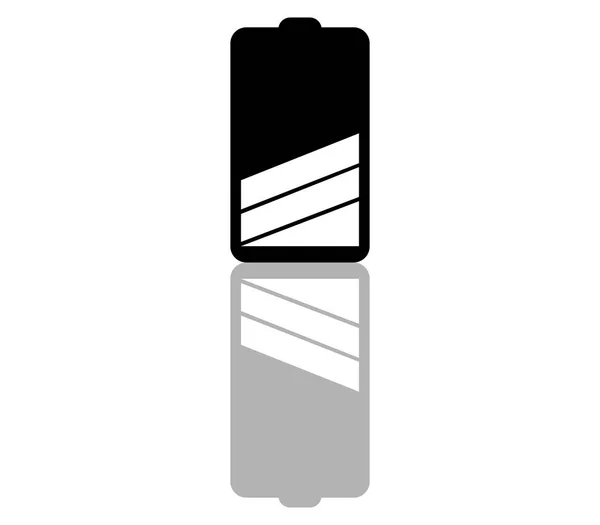 Ikona baterie na bílém pozadí — Stockový vektor