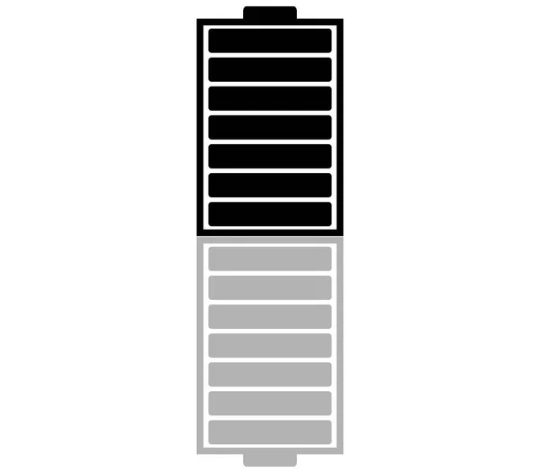 Ikona baterii ilustrowany na białym tle — Wektor stockowy