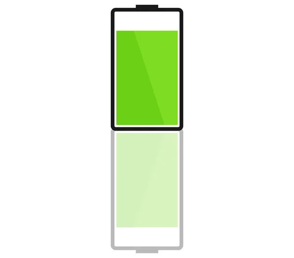 Ikona baterie na bílém pozadí — Stockový vektor