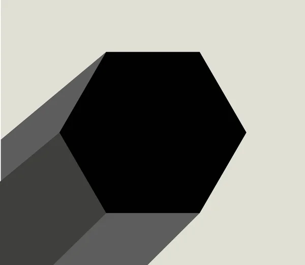 Hexagon ikonen illustreras på en vit bakgrund — Stock vektor