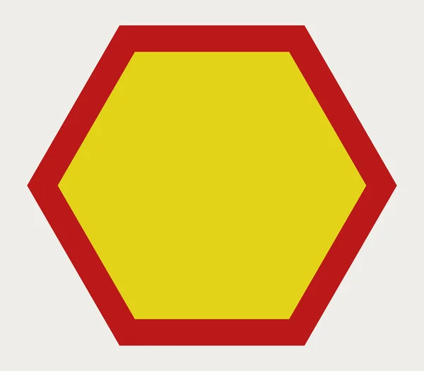 Icono de hexágono ilustrado sobre un fondo blanco — Vector de stock