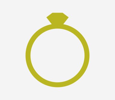 Beyaz bir arka plan üzerinde gösterilen elmas yüzük