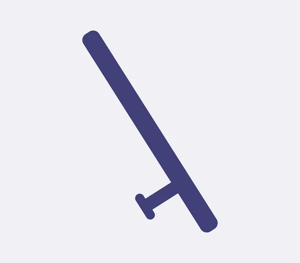 Schlagstock-Symbol auf weißem Hintergrund — Stockvektor