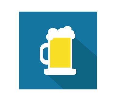 bardak bira resimli beyaz arka plan üzerinde