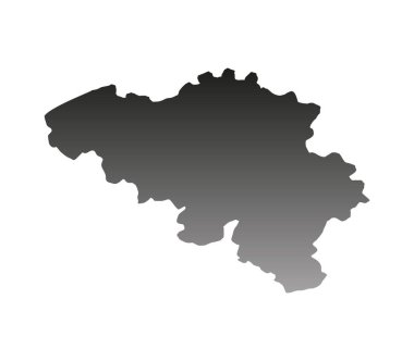 Beyaz bir arka plan üzerinde resimli Belçika Haritası
