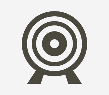 Beyaz bir arka plan üzerinde gösterilen hedef simgesini