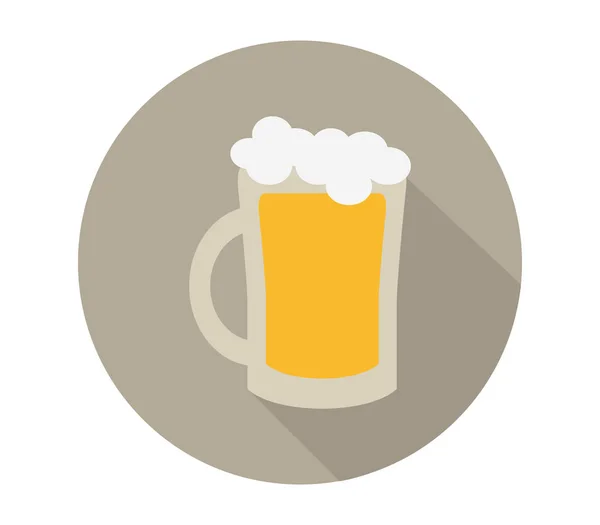 Copo de cerveja sobre fundo branco ilustrado —  Vetores de Stock