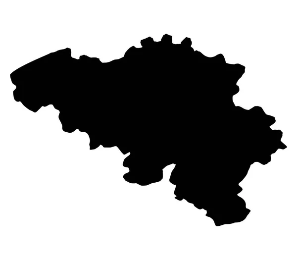 Belgien karta illustreras på vit bakgrund — Stock vektor