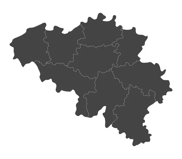 Mapa Belgie na bílém pozadí — Stockový vektor