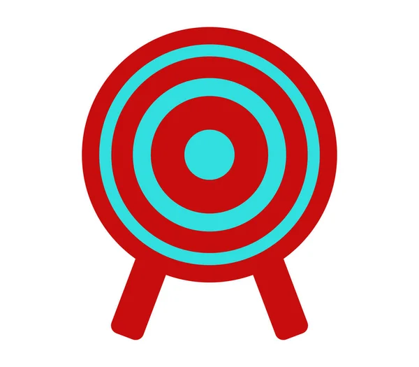 Icône cible illustrée sur un fond blanc — Image vectorielle